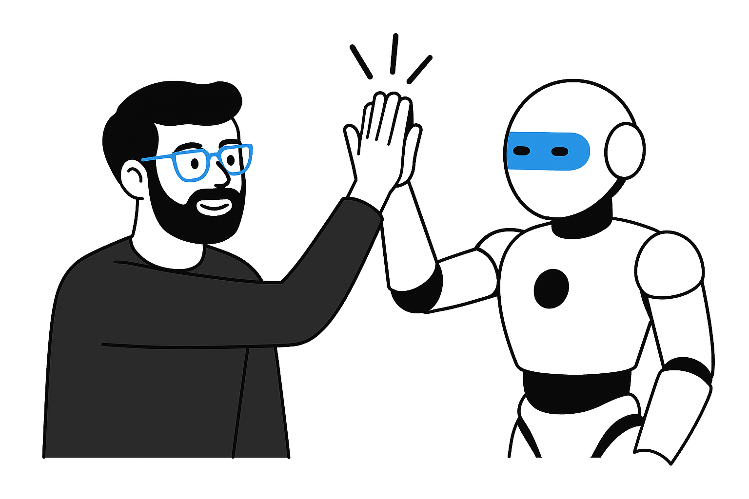 Human and AS Copilot high-five