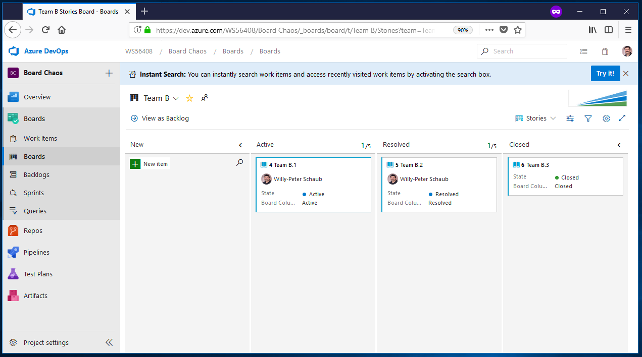 The clash of Azure DevOps Kanban fields and Shared Area Paths