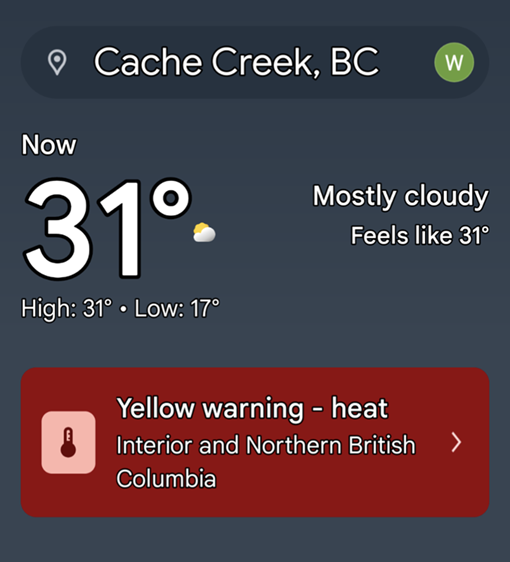 Heat Warning